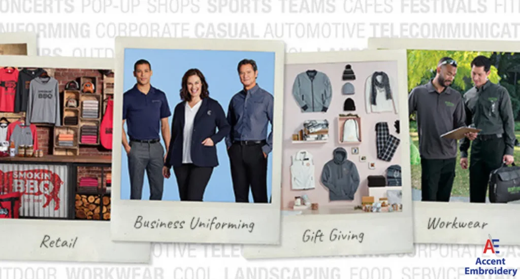 A collage of images showing people wearing custom printed t shirts, representing various trends and styles for A collage of images showing people wearing custom printed t shirts, representing various trends and styles for